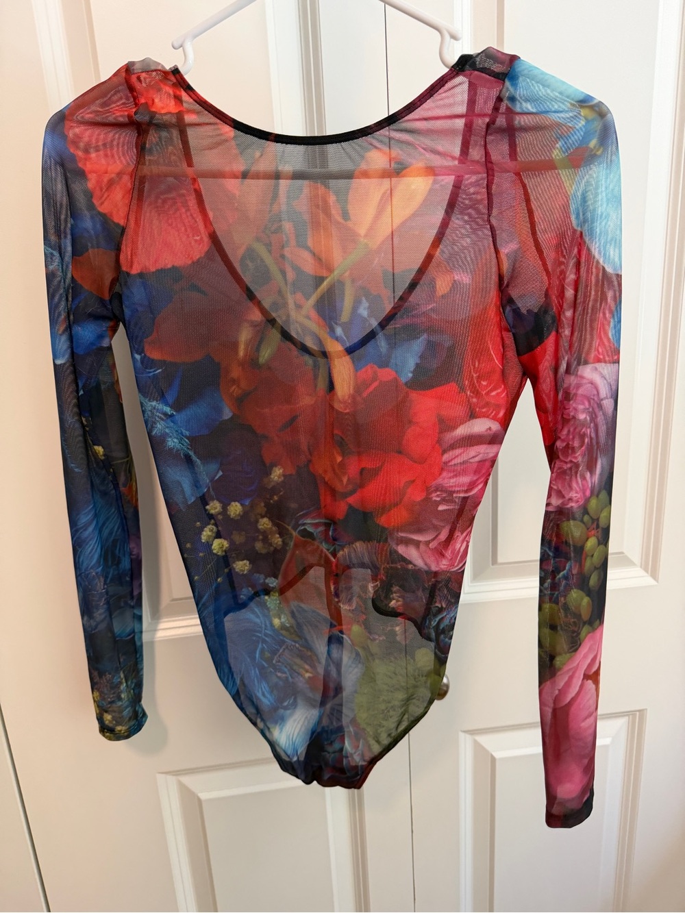Parade Mesh Floral Long-Sleeve Bodysuit